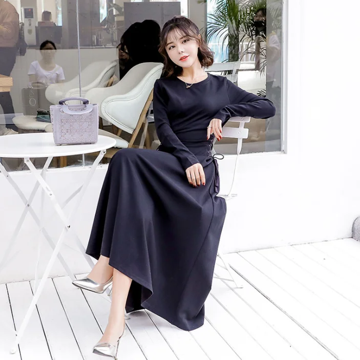 Новинка зимнее женское платье Mai с длинным рукавом маленькие длинные