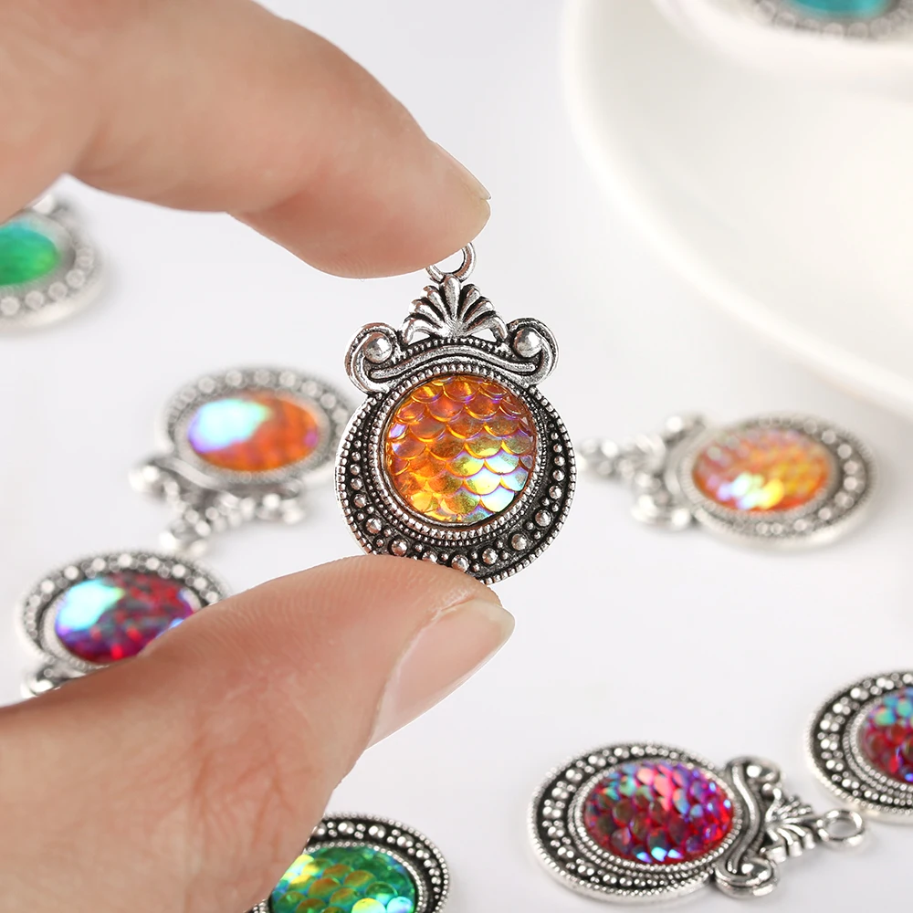 Цепочка для ключей из нержавеющей стали серебристого цвета 10 шт. весы русалки