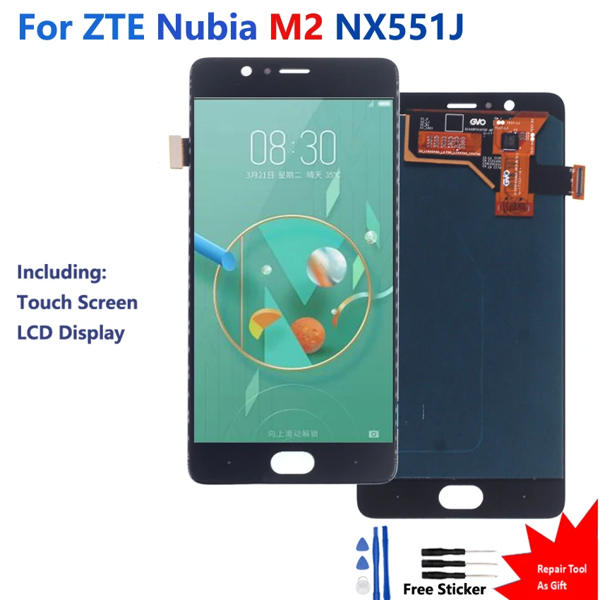 Super Amoled для ZTE Nubia M2 сенсорный экран ЖК дисплей дигитайзер в сборе NX551J