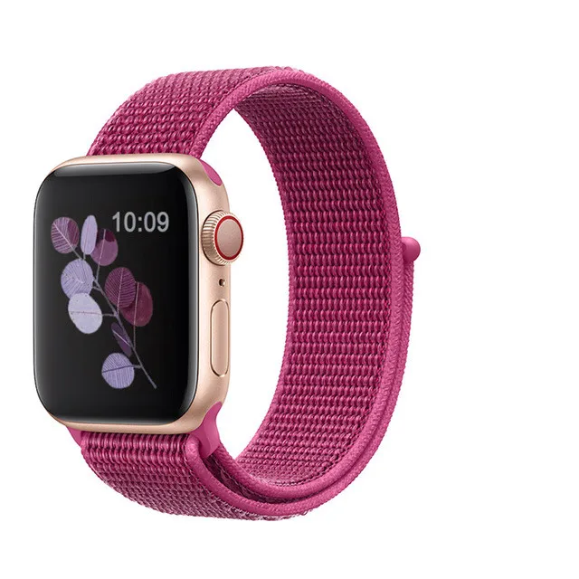 Спортивный нейлоновый ремешок для Apple Watch, ремешок 40 мм, 44 мм, ремешок для iWatch серии 1, 2, 3, 4, цветные сменные ремешки для часов 38 мм, 42 мм - Цвет ремешка: NEW Dragon Fruit