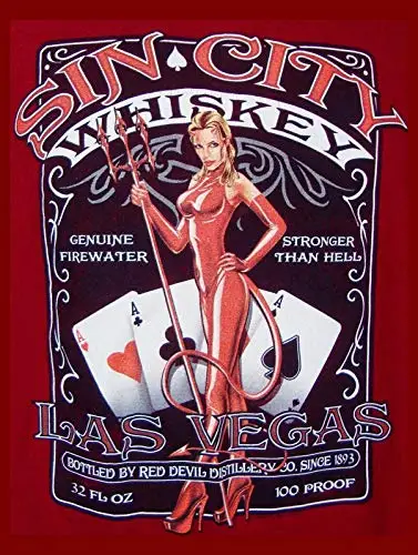 Металлический жестяной знак Sin City Las Vegas знак Ретро 8x12 дюймов