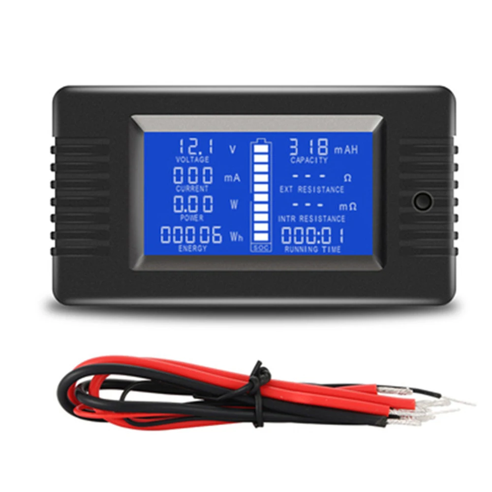 PZEM-013 0-200v 0-10A Digital Battery Tester Ammeter Voltmeter Energy Impedance Resistance Capacity Meter | Инструменты