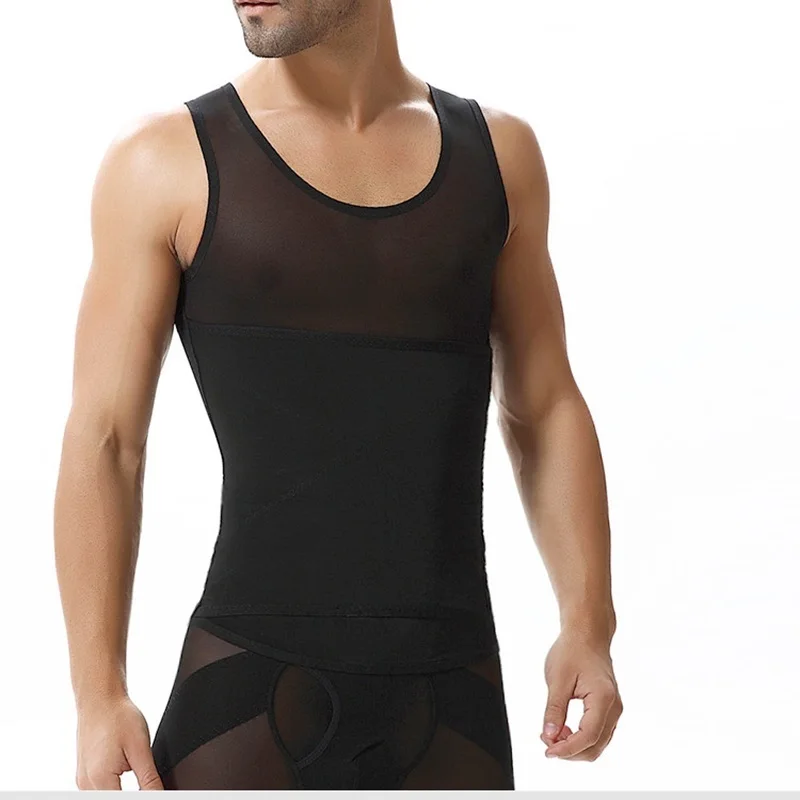Мужской нейлоновый корсет для похудения жилет сауны мужской тренажер талии