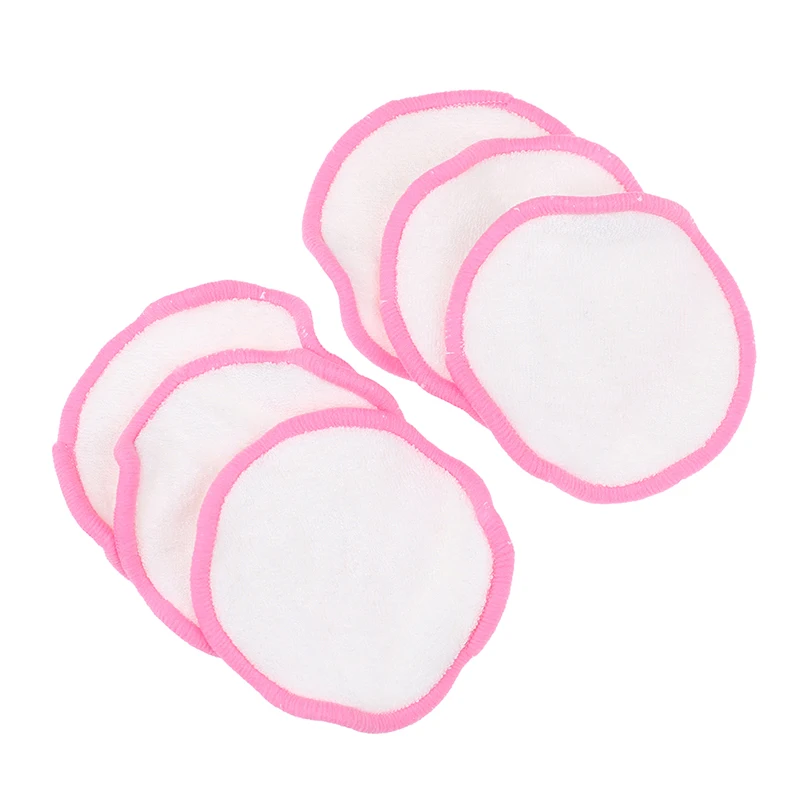 

6*Reusable Makeup Remover Pads Washable Bamboo Cotton Facial Cleansing Tools