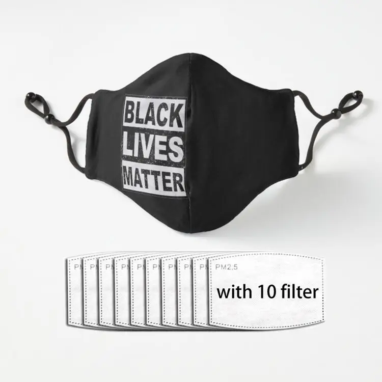 

Маска black Lives многоразовая модная с 5-слойным фильтром PM2.5