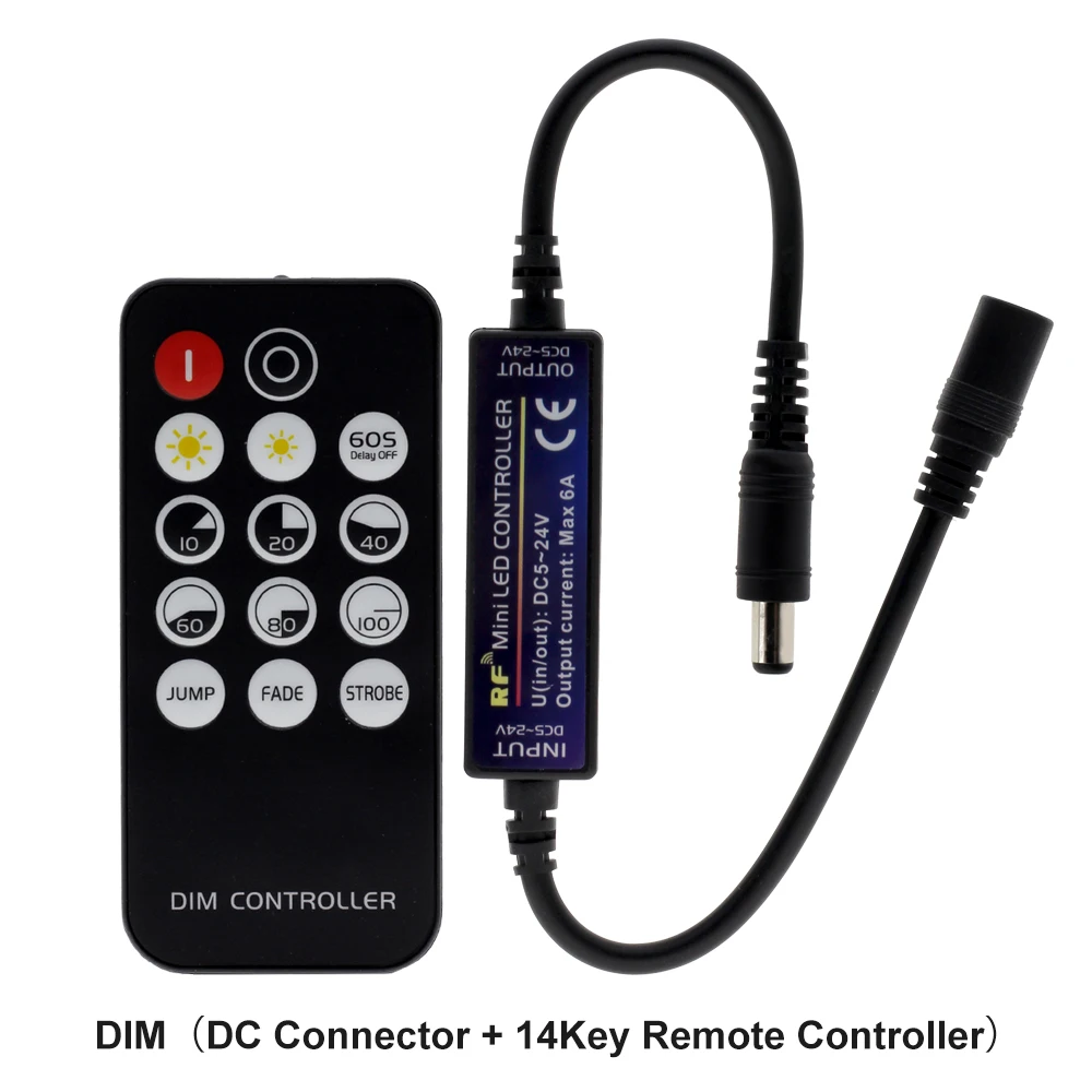 Single Color New Arrival LED Strip RF Remote Controller for Single Color / Double White / RGB / RGBW / RGB+CCT LED Strip Control - Цвет: Single Color