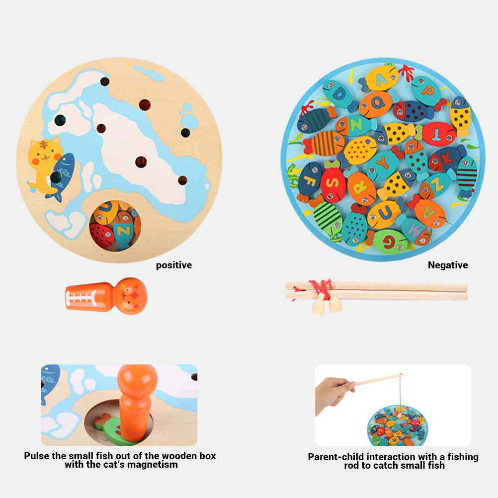 Деревянные магнитные рыболовные буквы настольные игры детские развивающие