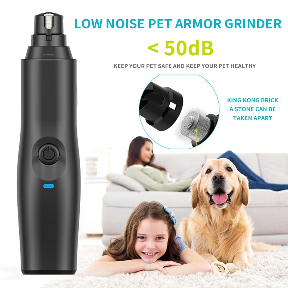 

Automatic Electric Grooming Polisher Pet Nail Grinder Clipper Tools Claw Care Painless Dogs Cats USB Charging Manicure ABS