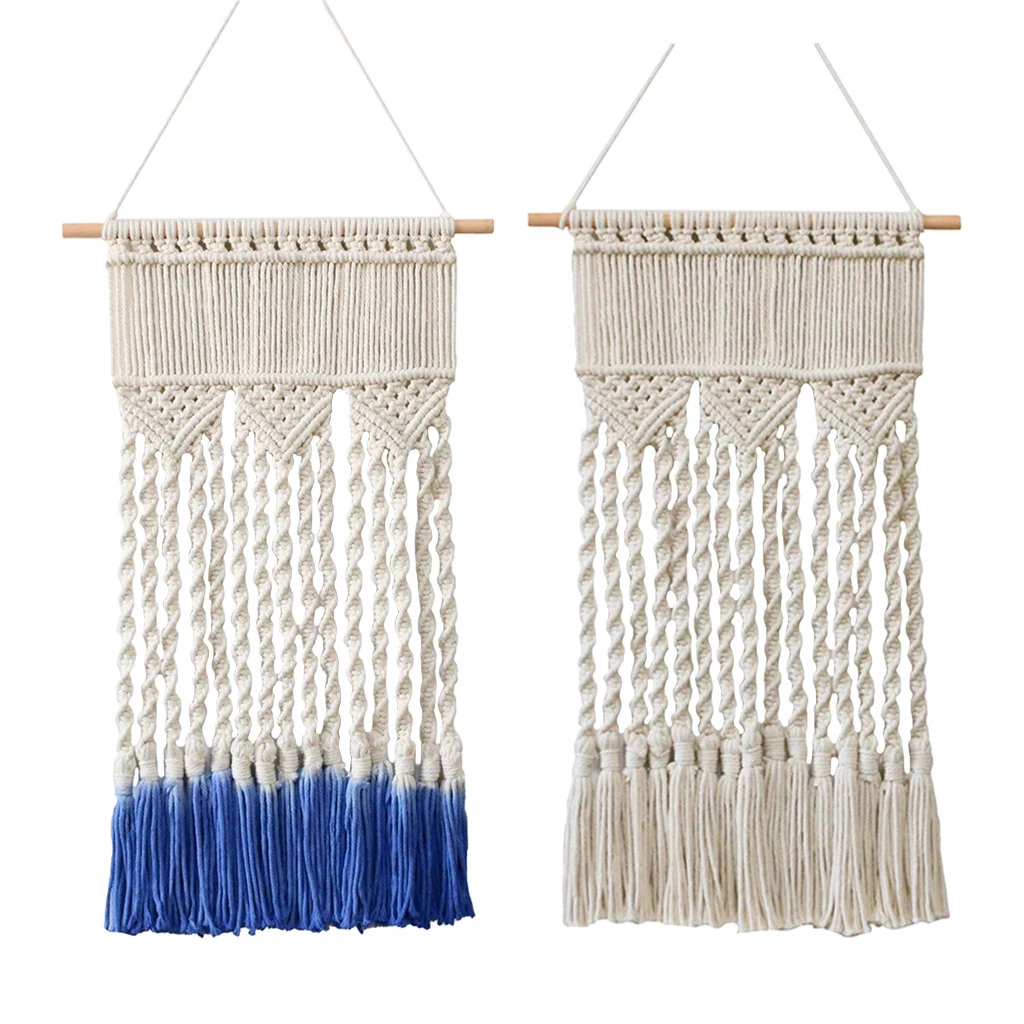 

Woven Macrame Wall Hanging Curtain Boho Wall Tapestry Curtain for Living Room, Nursery, Window, Wedding Backdrops