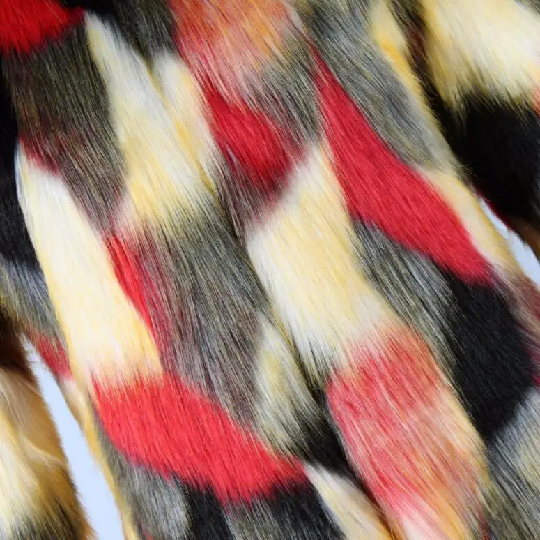 Цветная куртка из искусственной норки женская зимняя утепленная короткая