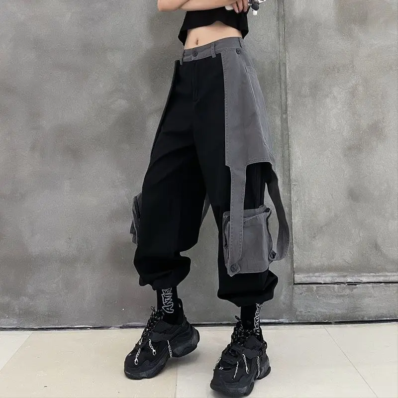 

Street Hip-hop Harem Sweatpants Women Autumn New Casual Wide-leg Trousers High Waist Loose Straight Cross Pants Woman Summer