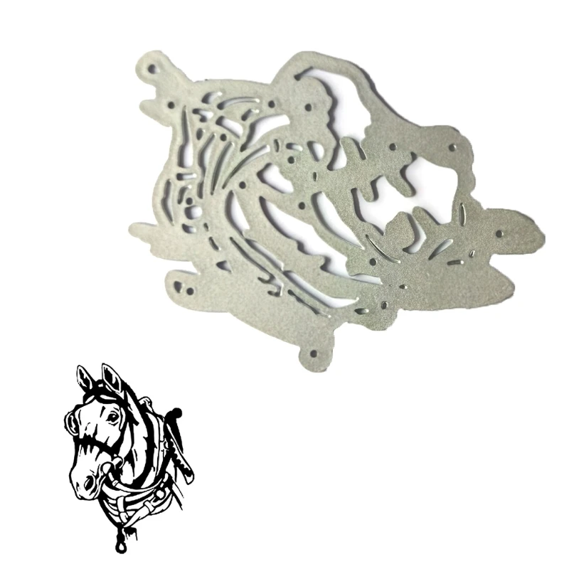 Лошади металлический Трафаретный вырубной штамп Скрапбукинг Сделай Сам для