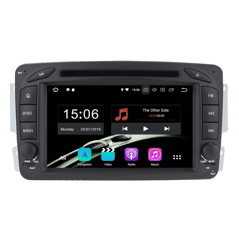 Автомагнитола 2DIN 7 дюймов Android 9 0 Восьмиядерный процессор 4 Гб ОЗУ 64 ПЗУ DVD GPS радио