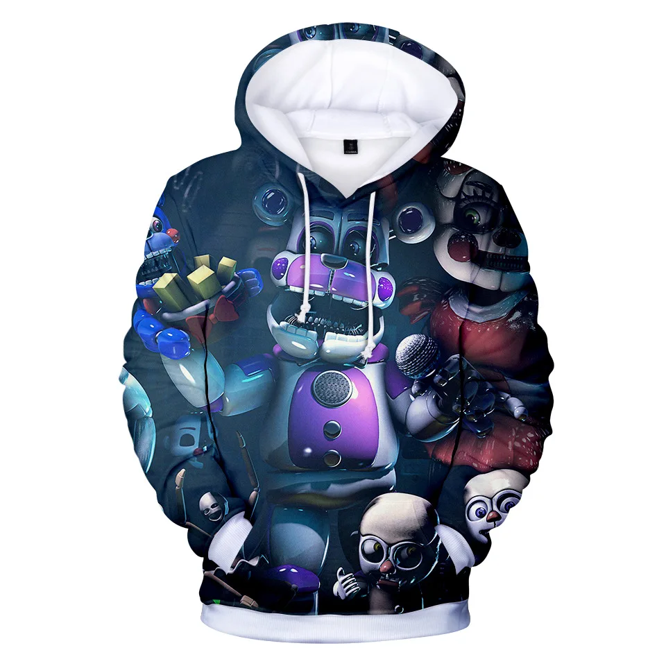 

Five nights in the new autumn 3D printed on sweatshirts for boys school hoodies for youth sportswear children's tops for clothin