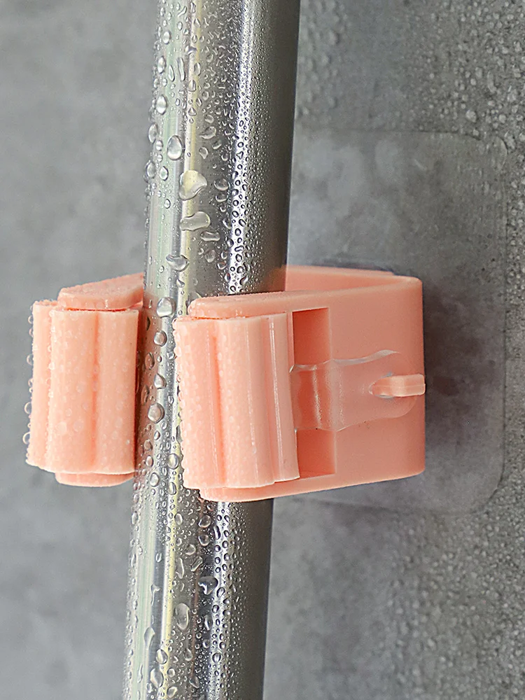 

Punch-free Mop Hook Wall Hanging Toilet Broom Artifact Clip Cloth Floor Mop Clasp Holder Frame