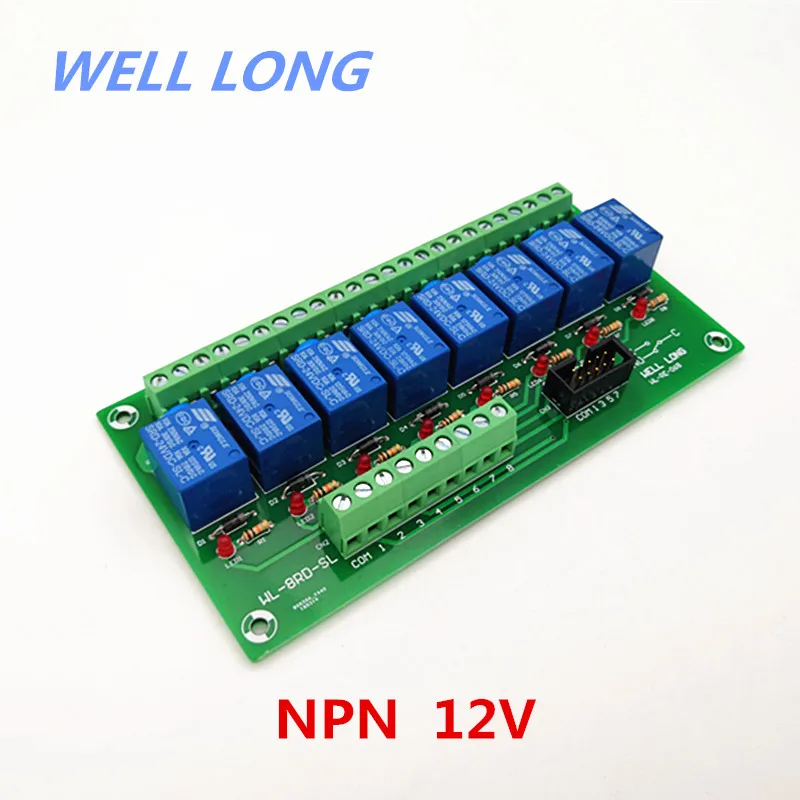 

8 канальный тип NPN 12V 10A релейный интерфейс модуля, SONGLE SRD-12VDC-SL-C реле.