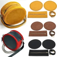 4pcsset diy handmade handbag bag strap hardware package accessories round pu leather crossbody bags strap fashion shoulder bag