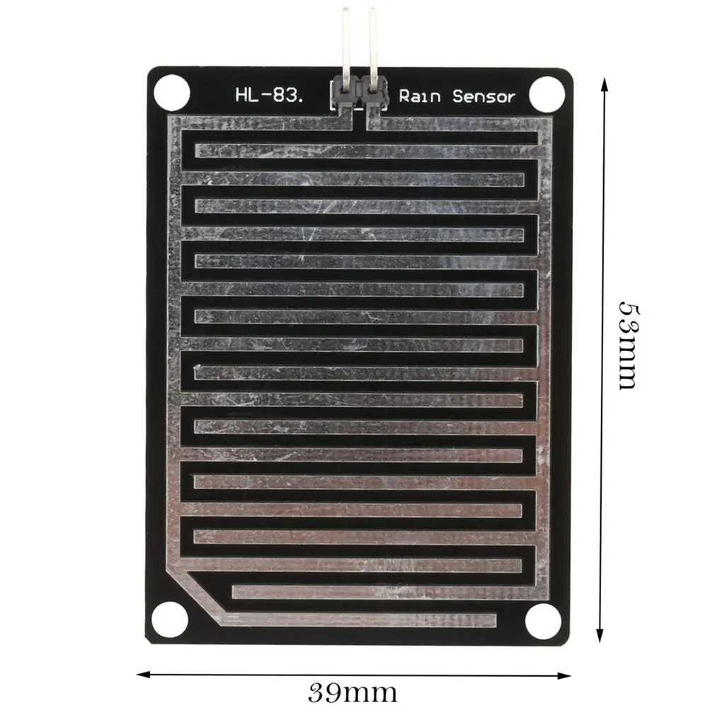 5 в светодиодный датчик дождя капли воды обнаружения влажности модуль комплект