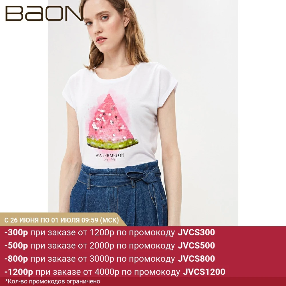 Женская футболка с арбузом Baon B239113|Футболки| |