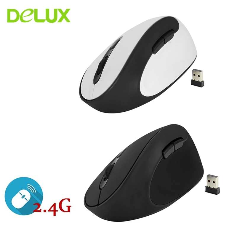 Delux M618SE Вертикальная беспроводная эргономичная игровая компьютерная мышь Usb