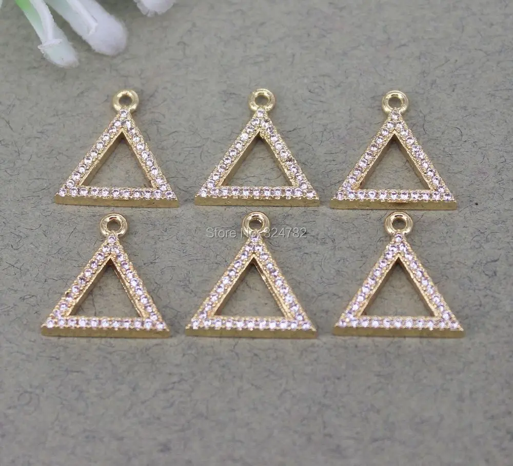 10 шт. небольшого размера золотые металлические медные микрозакрепки белые CZ