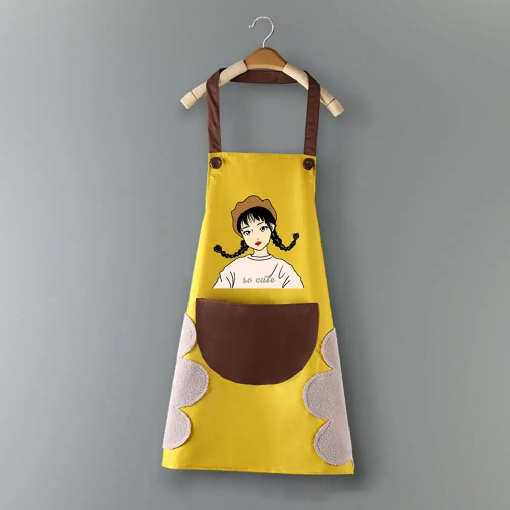 

80% Hot Sales!!! Waterproof Anti-Oil Sleeveless Cartoon Girl Waist Bib Pinafore Kitchen Apron