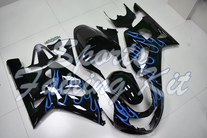 Обтекатели для GSXR600 GSXR750 GSXR1000 2000 - 2003 K1-2 Черная синяя рамка GSX R600 R750 R1000 01 00