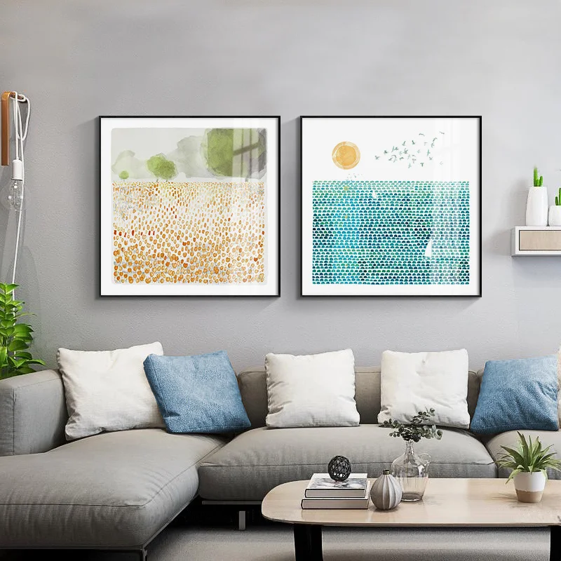 Скандинавская Акварельная иллюстрация цветочный пейзаж декоративная живопись