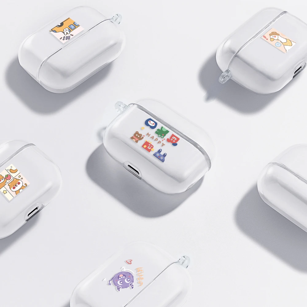 

Bluetooth Earphone Case For AirPods Pro Case Cover Transparent Soft Protective Shell Bumper for Air Pods 3 2021 Accessories Capa