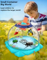 scientific observation bucket insect trap bug house viewer box education tool toy birthday present kid gift flying saucer shape