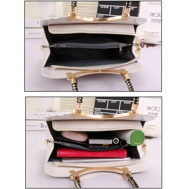 

2021 new Luxury simple shells leather handbag Famous brands designer female tide knitting shoulder bag women Messenger bag