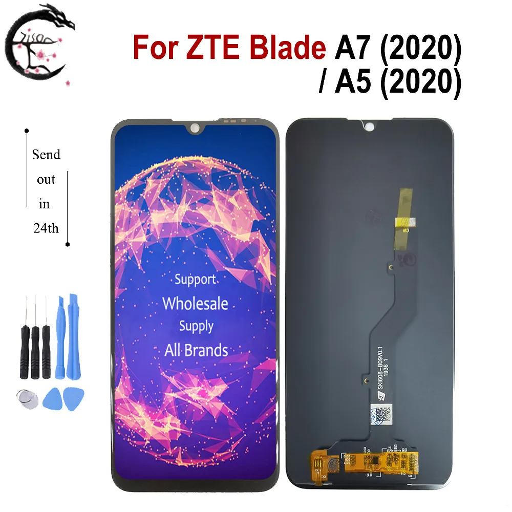 Дисплей A5 2020 для ZTE Blade A7 ЖК-экран с сенсорным датчиком и дигитайзером в сборе