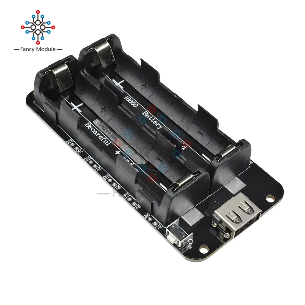 Diymore ESP8266 ESP32 2x18650 Литий Защита аккумулятора V8 5 V/2.2A мобильный Мощность банк модуля зарядки Micro USB/Тип-C для Arduino