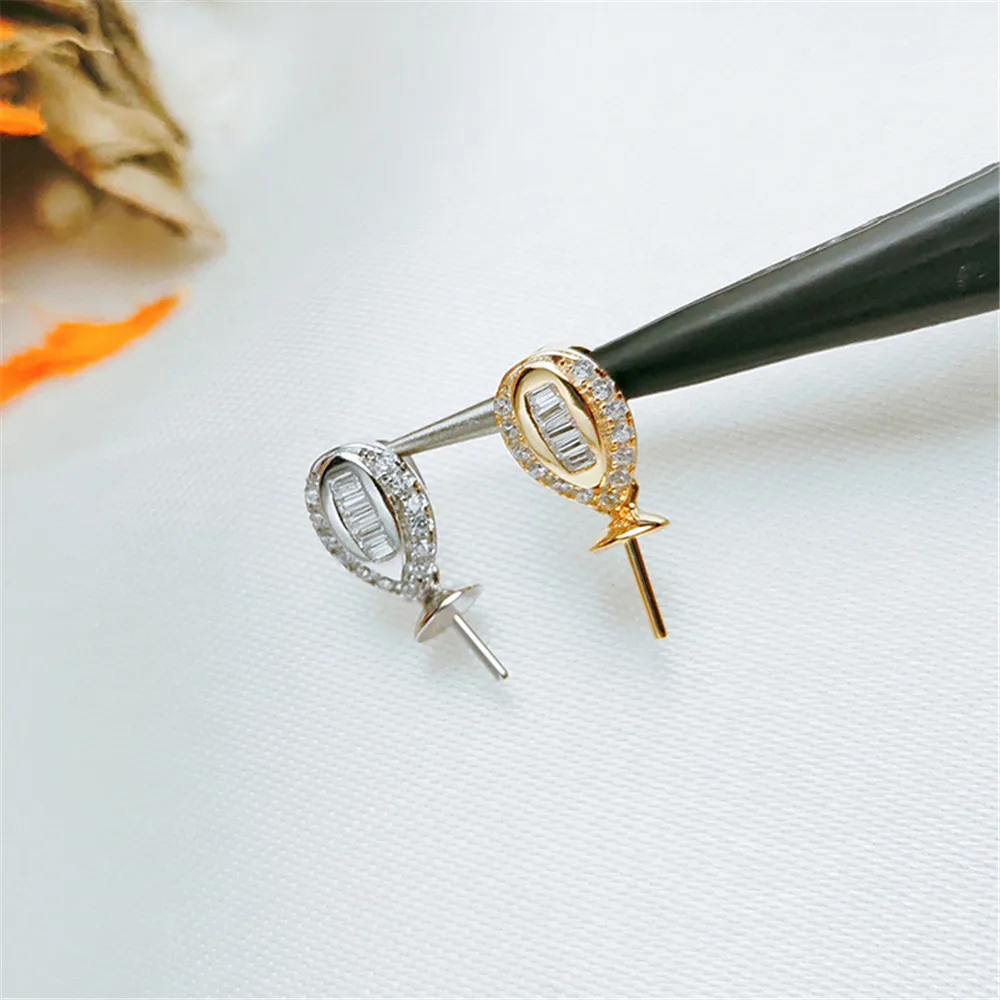 

Elegant Waterdrop Pearl Pendant Holder S925 Sterling Silver Pearl Pendant Findings Lady DIY Pendant Accessory No Pearl No Chain