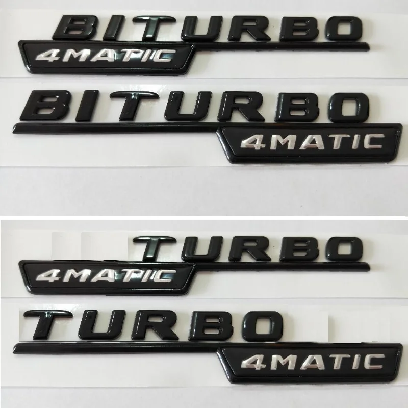 

Черная эмблема битурбо TURBO 4matic брызговик эмблемы значки для Mercedes Benz BITURBOAMG TURBO4AMTIC BITURBO4MATIC TURBO AMG
