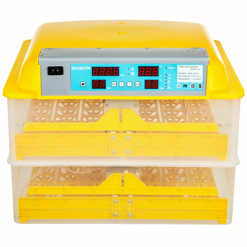 

Egg Incubator and Hatcher 112 Eggs Incubators for Hatching Eggs 80W Digital Automatic Turning Poultry Chicken Duck Dove Quail