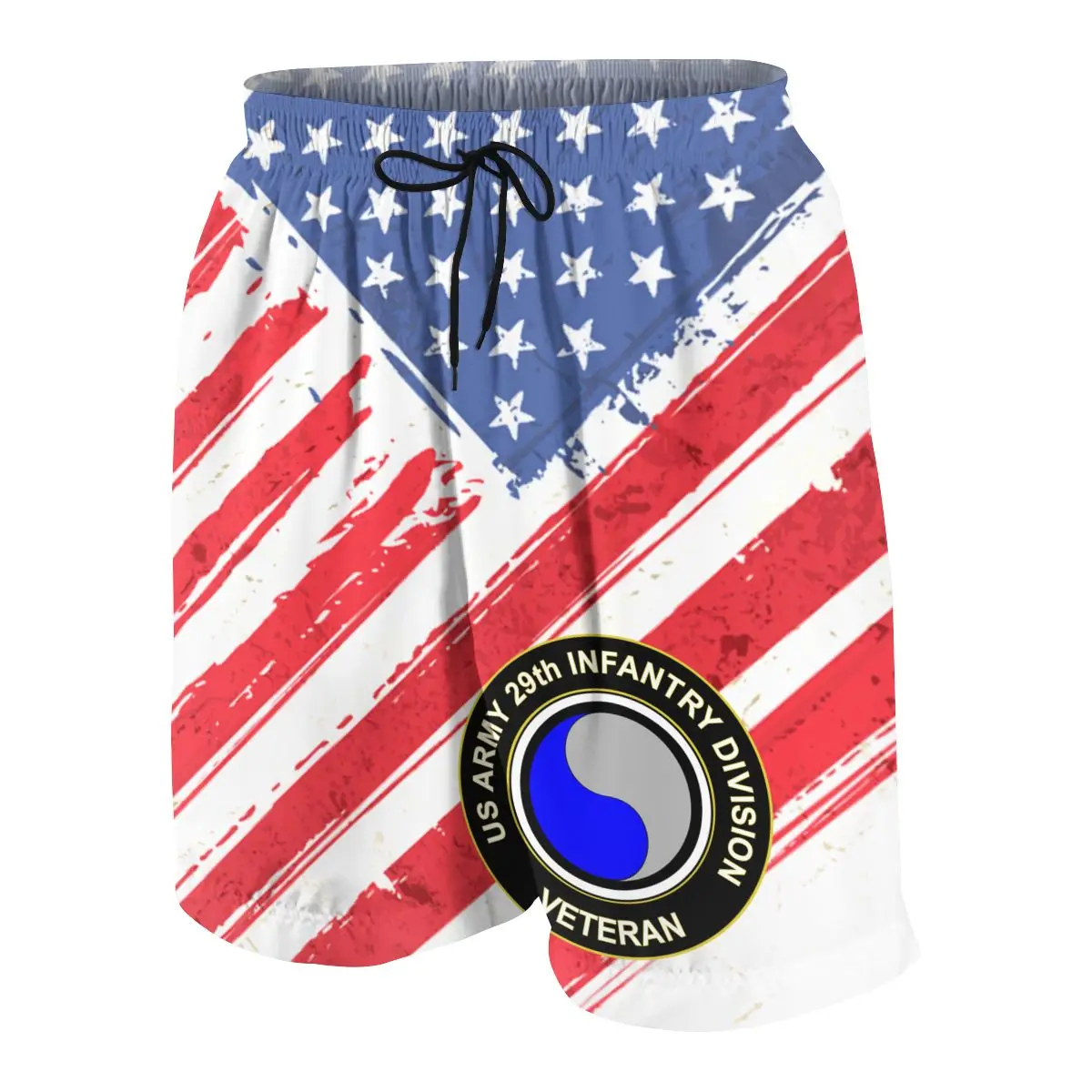 

US Army Veteran 29th Infantry Division Youngsters Shorts Joggers Quick-dry Cool Short Pants Casual Beach Sweatpants