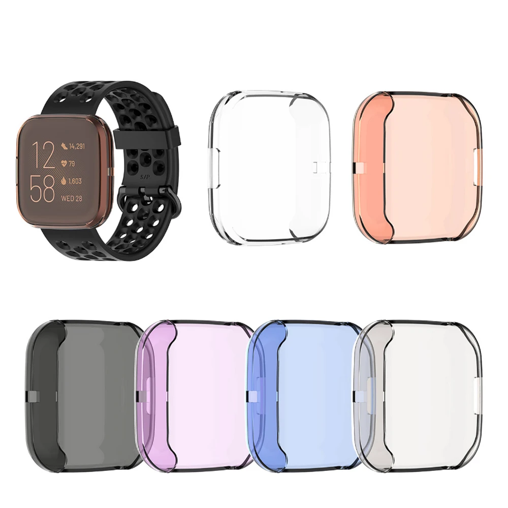 

Мягкий чехол из ТПУ для смарт-часов Fitbit Versa 2, защитный чехол для экрана умных часов, защитный чехол с полным покрытием для аксессуаров Versa2