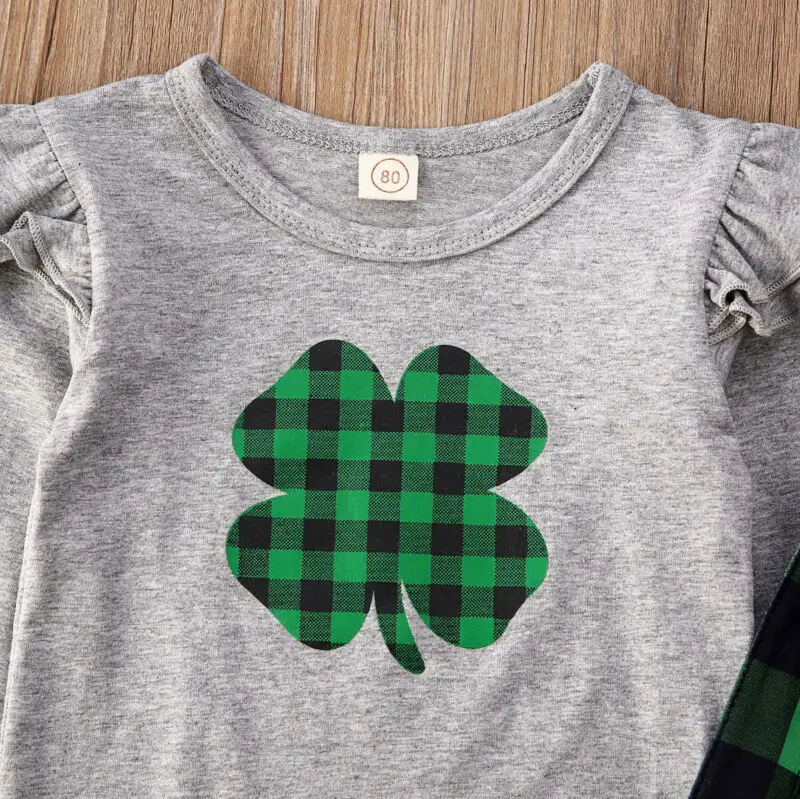 Комплекты одежды для маленьких девочек из 2 предметов хлопковые топы с длинными