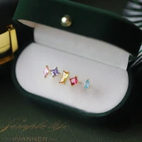 hi man 925 sterling silver korean 5pcsset geometric stud earrings women fashion fashion show jewelry wholesale