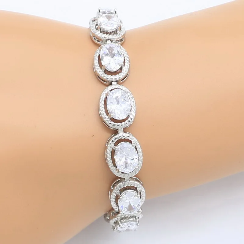 Белый перламутровый серебристый набор украшений для женщин браслет серьги