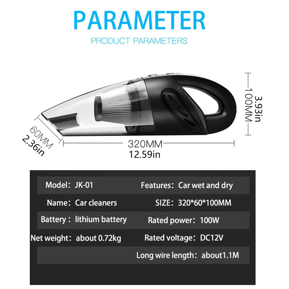

Handheld Vacuum Cordless Powerful Cyclone Suction Portable Rechargeable Vacuum Cleaner Quick Charge for Car Home Pet Hair