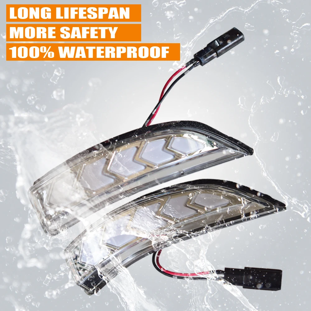 

2pcs For Toyota Venza 2013-2015 Car LED Dynamic Turn Signal Light Side Mirror Indicator Blinker Lamp