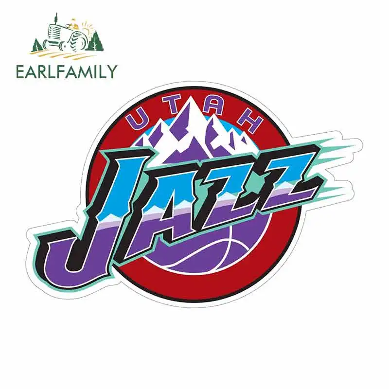 EARLFAMILY 13 см x 8,7 см для Utah Jazz автомобильные наклейки-логотипы Шлем Мотоцикл солнцезащитный крем винил JDM бампер багажник грузовик Графика Наклейка