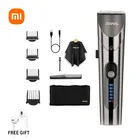 Машинка для стрижки волос Xiaomi Youpin, моющийся электрический профессиональный триммер с регулируемой скоростью, со светодиодным экраном, со стальной головкой с низким уровнем шума