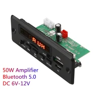 amplifier handsfree mp3 player decoder board 12v bluetooth 5 0 car fm radio module support tf usb aux recorders