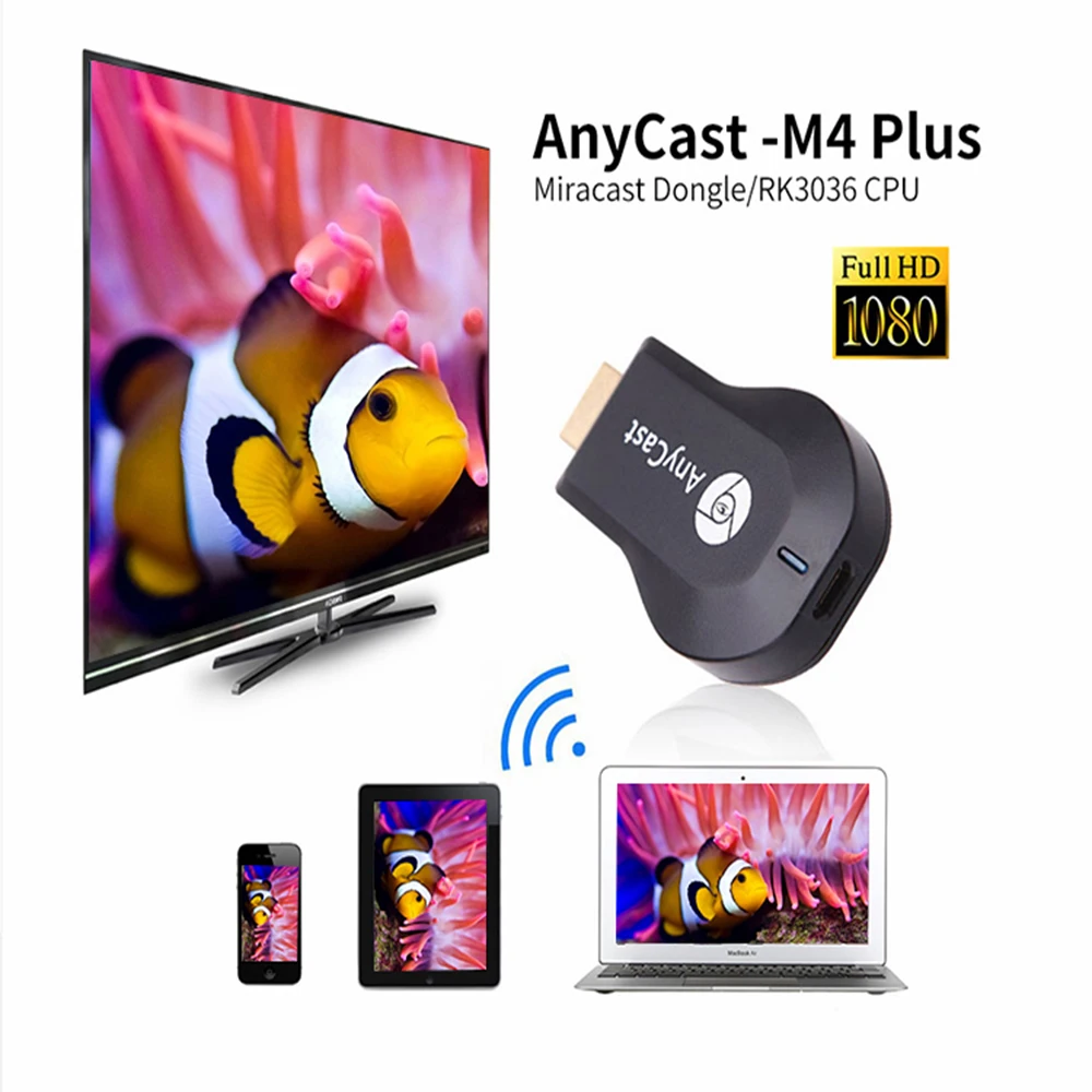 Адаптер-приемник Anycast USB бесплатная доставка беспроводной Airplay черного цвета ТВ