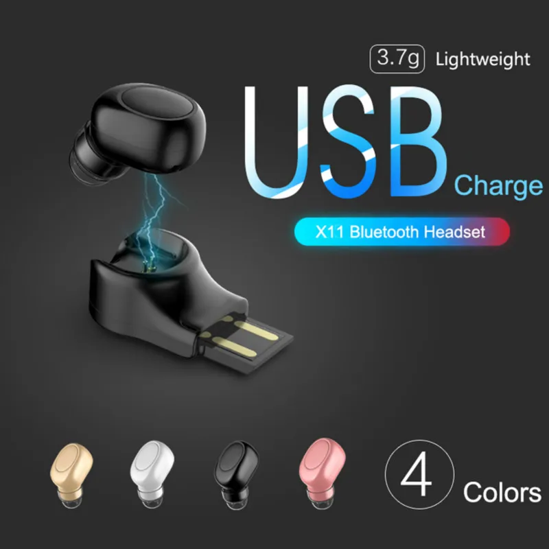 Беспроводные наушники Handfree Bluetooth X11 Мини спортивная Гарнитура с шумоподавлением