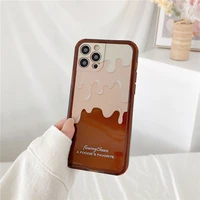 retro sweet chocolate cheese ice cream art phone case for iphone 11 12 pro max xs max xr xs 7 8 plus 7plus case cute soft cover