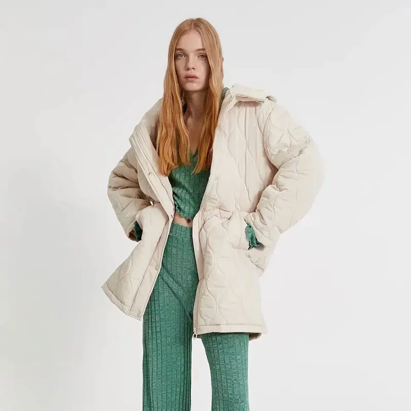 

Женская зимняя куртка Nlzgmsj Za 2021, Женская Осенняя Толстая Теплая Повседневная парка-пуховик, уличная одежда, парка в стиле Харадзюку 202110